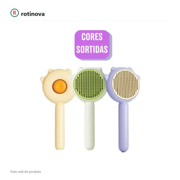 Foto principal de Escova Rasqueadeira Tira Pelos para Pets